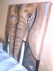 Voir le détail de cette oeuvre: Couple d'éléphants